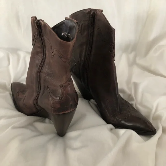BCBGirls Dark Brown Heeled Boots - Picture 4 of 10